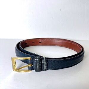 Dooney & Bourke All Weather Leather Belt Hunter Green Brass‎ Buckle USA 38 70005